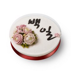 [떡보의하루 본사] 떡케이크 앙금백설기케익(백일) 전국150여개 매장 직접배달, 2.3kg, 1개