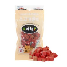 미니애니맨 햄스터&다람쥐 소고기큐브 야채 소동물 영양 간식, 1개, 60g