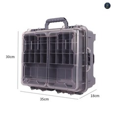多功能手提路亞釣箱 配件收納箱 假餌盒 便攜工具箱 輕便, 多功能手提路亞釣箱【灰色】, 1個