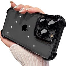 복우롱 아이폰 렌즈풀커버 사각에어백 투명 휴대폰 케이스(OA002)