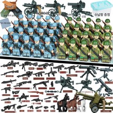2차세계대전 미니피규어 세트 미피 호환블럭 미국 영국 독일 러시아 Soldiers Army, 8노선+미군 40명 세트(고급장비+무기)
