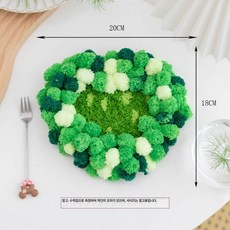 이끼 컵받침 펀치니들 자수 키트 DIY 티코스터 만들기, 깊은 숲, 1개