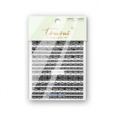 토모니 유행 레이스패턴엠보스티커 2종 택 일, 블랙(MS353), 1개