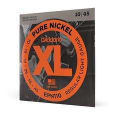 D'Addario 다다리오 일렉트릭 기타 현 순수 니켈 Regular Light .010-.045 EPN110 [], 1개