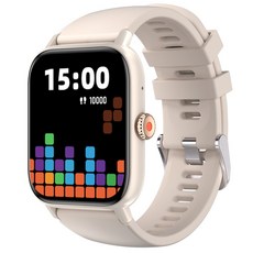 WAPiK 블루투스 스마트워치 Z8 1.91인치 한글판 학생 여성시계, GPS + 블루투스, 4.8cm, 베이지 GPS + 블루투스, 4.8cm, 베이지