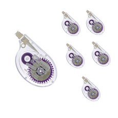 미색 속지용 아이보리칼라 8m 롱 수정테이프, 6개, 보라