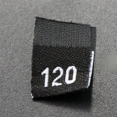의류 사이즈 라벨 숫자 문자 패브릭 태그 식별 액세서리용, 1개, 10. 120-[검은색] 이중 브로케이드 코드 마크 약