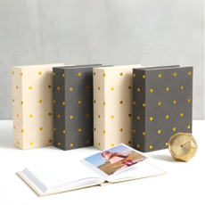 태은랩 6인치 100장 감성 패브릭 포토앨범 2개세트, 100매, 크림베이지