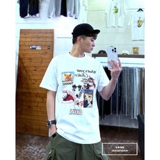 老爺有喜 重磅貓狗便利貼短T(NOF25038186)-白, 1個