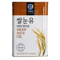 청정원 참빛고운 쌀눈유 18L, 1개