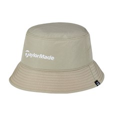TaylorMade高爾夫漁夫帽，輕盈透氣防曬遮陽，時尚休閒高爾夫球帽, 米色/綠色, 1個