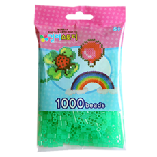 컬러비즈 5mm55g1000개900원, S16_싱글비즈 투명형광청록, 1개