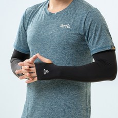 【Attis亞特司】冰涼防曬袖套-三色, 黑色,XL, 1個