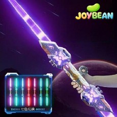 조이빈 LED 빛나는 히어로 장난감칼 광선검, 실버+충전 케이블, 1개