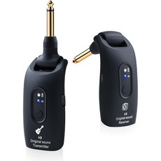 프리라이프 - 충전식 기타 무선 송수신기 와이어 리스 케이블 2.4GHz 전송 가능 280 ° 회전, 1개