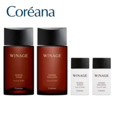 [매장정품] 코리아나 남성 화장품 2종 기획세트 수분 보습 탄력, 1세트