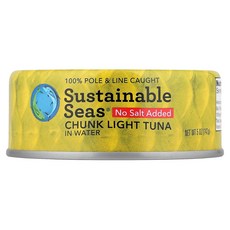 Sustainable Seas 정제수에 담긴 살코기 참치 청크 무가염 142g(5온스)