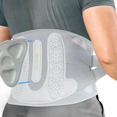 남성과 여성을 위한 에르고노믹 3D 실리콘 패드 백 브레이스 허리 통증 완화를 위한 조절 가능한 스너그 핏 니트 허리 지지대 디스크 좌골반 척추측만증회색 X-대형, X-Large, Grey