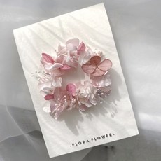 Floraflower 聖誕節乾燥花卡片 手工乾燥花 節慶祝福 質感紙張, 1個, 圖一