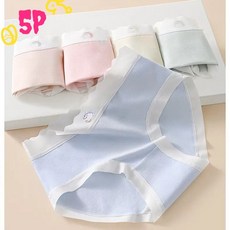 Niftynest 고탄력 60수 면 스판 여성 팬티 여성용 통기성 삼각팬티 5종세트