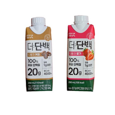 더단백 프로틴 드링크 커피 +딸기 (총), 18개, 250ml