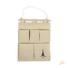 [떠기네] 벽걸이용 부직포 다용도 수납포켓 5칸 벽면수납