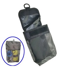 부표 블랙 스쿠버 다이빙 SMB 안전 마커 메쉬 포켓 경량 핑거 릴 홀더 백, [01] 1 Piece