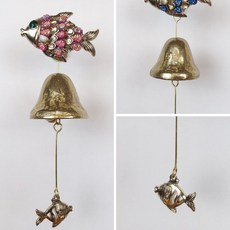 핑크 문종 풍경 현관 황동 도어벨 물방울물고기1 출입 87845ea 1(EA)