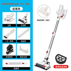 無線手持吸塵器 家用車用兩用 充電式, 需自備轉接頭, 001白色 有刷馬達9.5kpa8