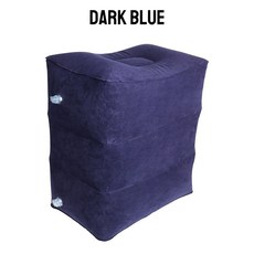 팽창식 휴대용 여행용 발 받침 베개 다리 비행기 자동차 버스에 조절 발받침, 3. Dark Blue, 1개
