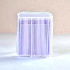 나노 메이크업 브러쉬 메이크업 아이라이너, 200개, 연보라