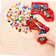 컨페티 권총 파티 생일 결혼식 졸업식 축하 색종이 발사 장난감, 1개, 공기주입식 축포(10P)