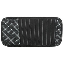 자동차 CD DVD 홀더 가방 디스크 가죽 보관 케이스 선글라스 주최자 썬 바이저 차양 슬리브 지갑 클립, White Line