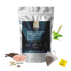 틸 Co. 강황 툴시 홀리 바질 녹차 허브와 향신료가 혼합된 페퍼민트 차 저 티백 100개 7.055단위온스 200gm, 27 DETOX KAHWA