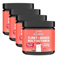 라마내추럴스 키즈 리얼 과일 멀티비타민 딸기맛 구미 LLAMA NATURALS Kids Real Fruit Multivitamin, 4개, 90정