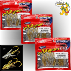 JRC 엘리게이터 비비호그 10개입 X 3P/30pcs BB HOG40/쏘가리 송어 볼락웜, 30개