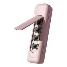 DJI 오즈모 포켓 3 4 풀커버 보호 케이스 렌즈 스크린 올인원 수납함 충격 방지 플립형 하드케이스, 1개, 분홍