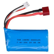 SCY RC카 WL-104009 124 시리즈 공용 7.4V3000mAh 리튬이온 배터리(18650), 1개