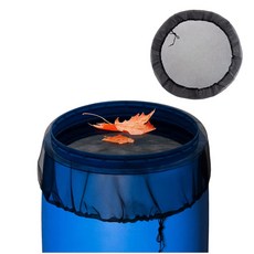 約翰家庭百貨 戶外水桶防蟲網罩 - 花園篩網保護罩，落葉過濾防蚊網紗罩