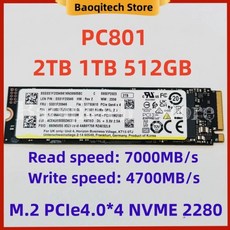 SK 하이닉스용 하드 디스크용 솔리드 스테이트 드라이브 PC801 2T 1T 512G 256G 2280 NVME Alien G, PC811    1TB   2280