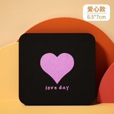 無品牌 小鏡子隨身攜帶可愛迷你化妝鏡雙麵便攜梳妝鏡學生手持折疊鏡子女, 1個, 紅色愛心小方鏡