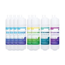 [호환] 현대 큐밍 HQ-P1931C 교체용 프리미엄 8인치 정수기 필터 1년관리세트(4+2+1+1), 1개