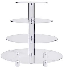 트렌드부스 케이크 스탠드 아크릴 그릇 고급스러운 간식, 1개