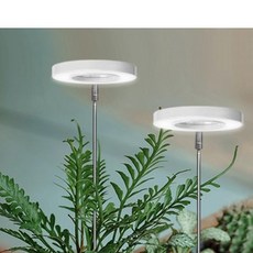 全光譜室內桌面植物燈 天使環補光燈, 12W USB定時調光一拖二