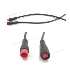 M8 방수 케이블 전동킥보드 전기자전거 커넥터 2P 3P 4P 5P 6P, 2P 암수 1셋