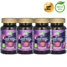 2+2 네이처스 웨이 기침 완화 + 면역력 비타민C 아연 삼부커스 구미젤리 36정, 4개