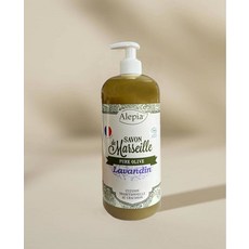 Alepia Savon de Marseille薰衣草橄欖油液態皂 溫和潔淨、舒緩放鬆 打造健康水潤肌, 1kg, 1個