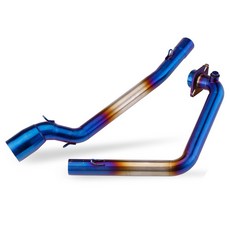 스즈키 GSXS150 GSXS125 GSXR150 GSXR125 2017 오토바이 배기 시스템 개조 프론트 링크 파이프 레이싱, B BLUE, 1개