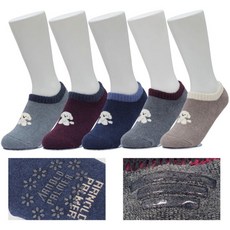 아놀드파마 겨울용 미끄럼방지 여자보온양말 덧신 5켤레 AP6821 기모양말덧신 2777738