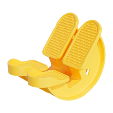 비와이 종아리 스트레칭 휠 1+1, 옐로우